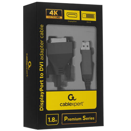 Купить Кабель однонаправленный Cablexpert DisplayPort - DVI-D, 1.8 м  5452088. Характеристики, отзывы и цены в Донецке