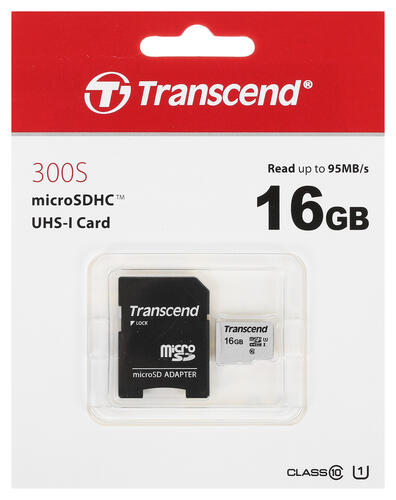 Купить Карта памяти Transcend 300S microSDHC 16 ГБ [TS16GUSD300S-A]  1275801. Характеристики, отзывы и цены в Донецке