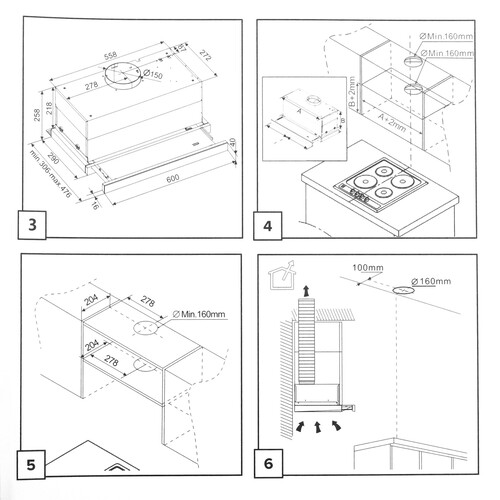 Купить Вытяжка телескопическая Gorenje TH60E6XB черный/черный  9265908. Характеристики, отзывы и цены в Донецке