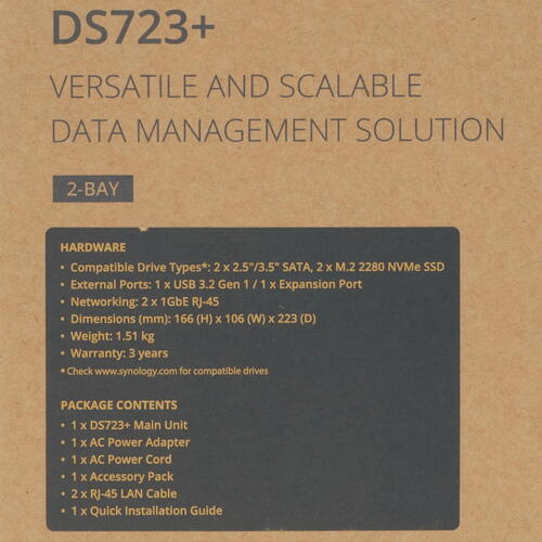Купить Сетевое хранилище (NAS) Synology Disk Station DS723+  5098250. Характеристики, отзывы и цены в Донецке