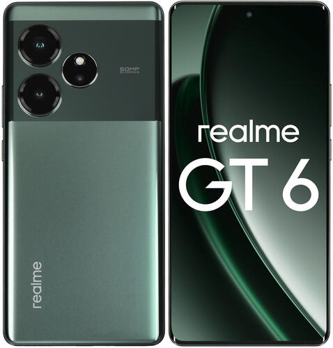 Купить 6.78" Смартфон realme GT 6 512 ГБ зеленый  5462963. Характеристики, отзывы и цены в Донецке