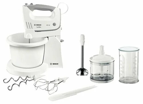 Купить Миксер Bosch MFQ 36490 ERGOMIXX белый  5069687. Характеристики, отзывы и цены в Донецке