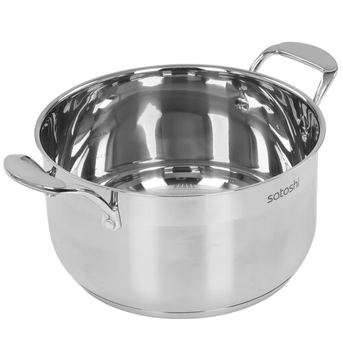 Купить Кастрюля SATOSHI Венрай 822-169 5.6 л 24 см серебристый  9195525. Характеристики, отзывы и цены в Донецке