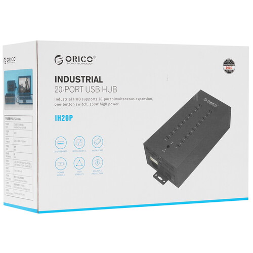 Купить USB-разветвитель ORICO IH20P-EU-BK  5426449. Характеристики, отзывы и цены в Донецке