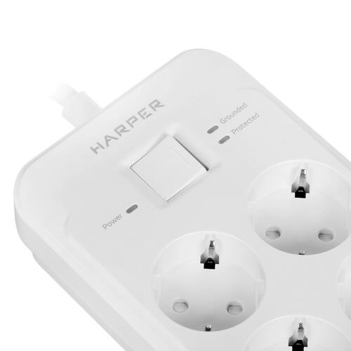 Купить Сетевой фильтр Harper UCH-650 белый  5362780. Характеристики, отзывы и цены в Донецке
