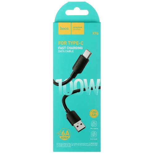Купить Кабель круглый Hoco USB Type-C - USB 2.0 Type-A черный 1 м  5475047. Характеристики, отзывы и цены в Донецке