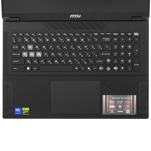 Купить 18" Ноутбук MSI Stealth 18 HX AI A2XWIG черный  5613293. Характеристики, отзывы и цены в Донецке