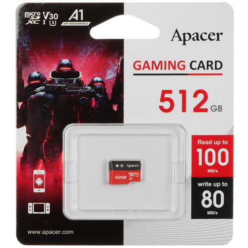 Купить Карта памяти Apacer microSDXC 512 ГБ  5456923. Характеристики, отзывы и цены в Донецке