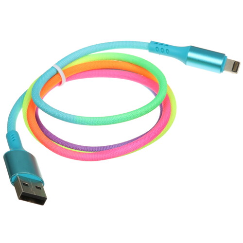 Купить Кабель круглый FORZA Lightning 8-pin - USB 2.0 Type-A разноцветный 1 м  5482378. Характеристики, отзывы и цены в Донецке