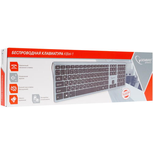 Купить Клавиатура  беспроводная Gembird KBW-1  1611976. Характеристики, отзывы и цены в Донецке