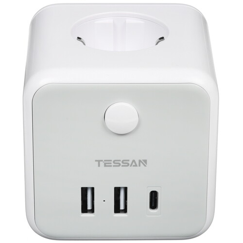 Купить Сетевой фильтр Tessan TS-301-DE-C серый  9133313. Характеристики, отзывы и цены в Донецке