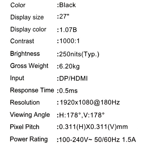 Купить 27" Монитор MSI MAG 275F черный  5454375. Характеристики, отзывы и цены в Донецке
