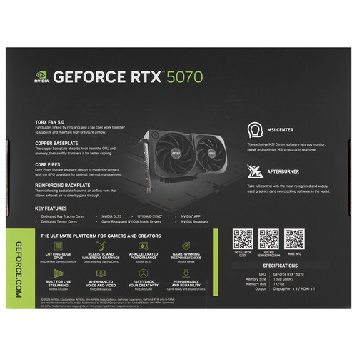 Купить Видеокарта MSI GeForce RTX 5070 SHADOW 2X OC  5620540. Характеристики, отзывы и цены в Донецке