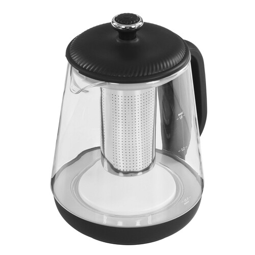 Купить Электрочайник Kitfort КТ-6756 черный  9285137. Характеристики, отзывы и цены в Донецке