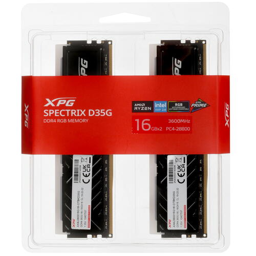 Купить Оперативная память ADATA XPG SPECTRIX D35G RGB [AX4U360016G18I-DTBKD35G] 32 ГБ  5433397. Характеристики, отзывы и цены в Донецке