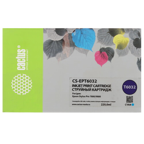 Купить Картридж Cactus CS-EPT6032 T6032 голубой  9146632. Характеристики, отзывы и цены в Донецке