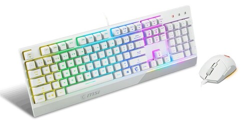 Купить Клавиатура+мышь  проводная  MSI GK30 COMBO WHITE белый  9277684. Характеристики, отзывы и цены в Донецке