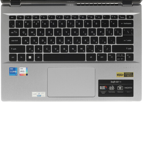 Купить 14" Ноутбук Acer Swift GO 14 SFG14-71-72QX серебристый  5455278. Характеристики, отзывы и цены в Донецке