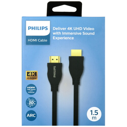 Купить Кабель  Philips HDMI - HDMI, 1.5 м  5492606. Характеристики, отзывы и цены в Донецке