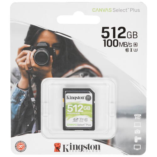 Купить Карта памяти Kingston Canvas Select Plus SDXC 512 ГБ [SDS2/512GB]  4716406. Характеристики, отзывы и цены в Донецке