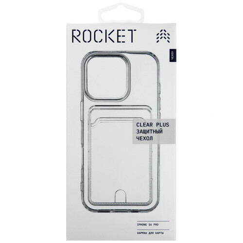 Купить Накладка  Rocket Clear Plus для Apple iPhone 16 Pro прозрачный  5474319. Характеристики, отзывы и цены в Донецке