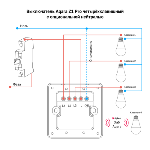 Купить Умный выключатель Aqara Z1 Pro  5608823. Характеристики, отзывы и цены в Донецке