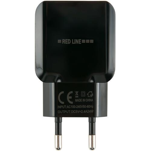 Купить Сетевое зарядное устройство Red Line NC-2.4A черный  5367581. Характеристики, отзывы и цены в Донецке