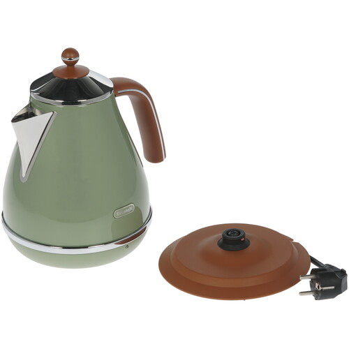 Купить Электрочайник DeLonghi KBOV 2001.GR зеленый  6631619. Характеристики, отзывы и цены в Донецке