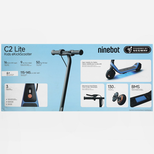 Купить Электросамокат Ninebot Kick Scooter C2 Lite черный  5486961. Характеристики, отзывы и цены в Донецке