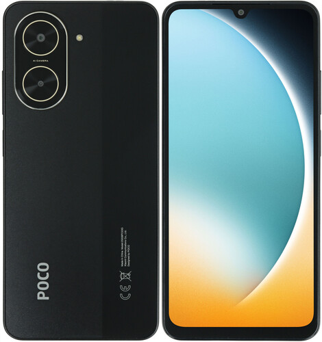 Купить 6.88" Смартфон POCO C71 64 ГБ черный  5622972. Характеристики, отзывы и цены в Донецке