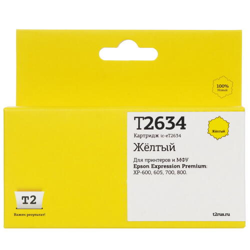 Купить Картридж T2 IC-ET2634 желтый  9981676. Характеристики, отзывы и цены в Донецке