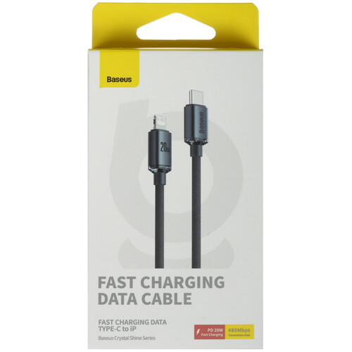 Купить Кабель круглый Baseus Lightning 8-pin - USB Type-C черный 2 м  5627608. Характеристики, отзывы и цены в Донецке