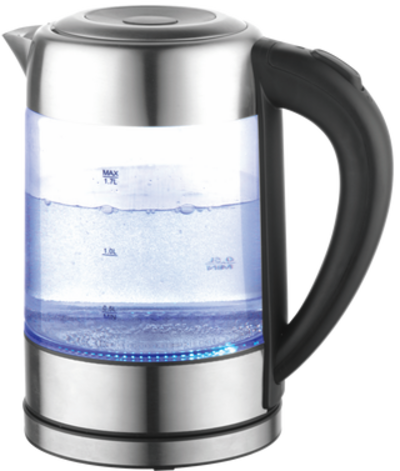 Купить Электрочайник Renova KT17G-04B серебристый  9207212. Характеристики, отзывы и цены в Донецке