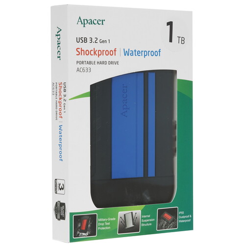 Купить 1 ТБ Внешний HDD Apacer AC633  5036728. Характеристики, отзывы и цены в Донецке