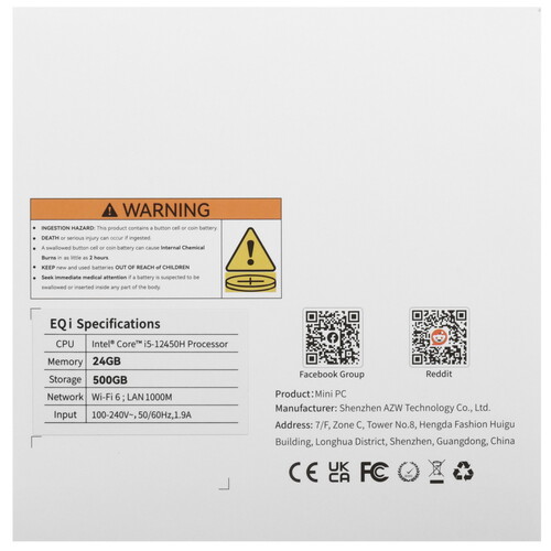 Купить Мини ПК Beelink EQi12  5620184. Характеристики, отзывы и цены в Донецке