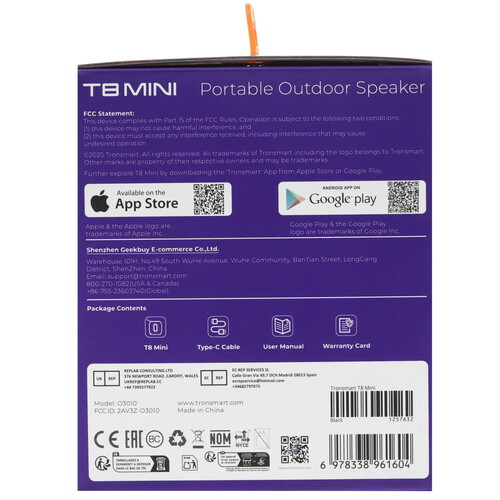 Купить Портативная колонка Tronsmart T8 Mini, черный  5641979. Характеристики, отзывы и цены в Донецке