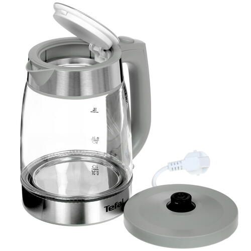 Купить Электрочайник Tefal Glass KI740B30 серый  5348844. Характеристики, отзывы и цены в Донецке