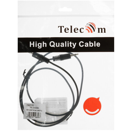 Купить Кабель   Telecom jack 3.5 мм - jack 3.5 мм черный  5602590. Характеристики, отзывы и цены в Донецке