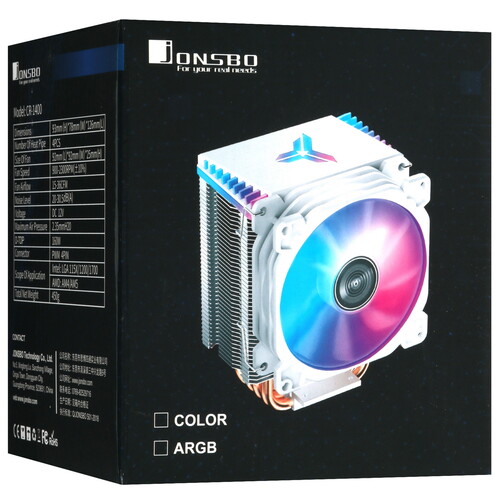 Купить Кулер для процессора JONSBO CR-1400 ARGB  5489970. Характеристики, отзывы и цены в Донецке