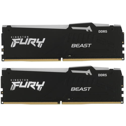 Купить Оперативная память Kingston FURY Beast Black RGB [KF556C36BBEAK2-32] 32 ГБ  5074988. Характеристики, отзывы и цены в Донецке