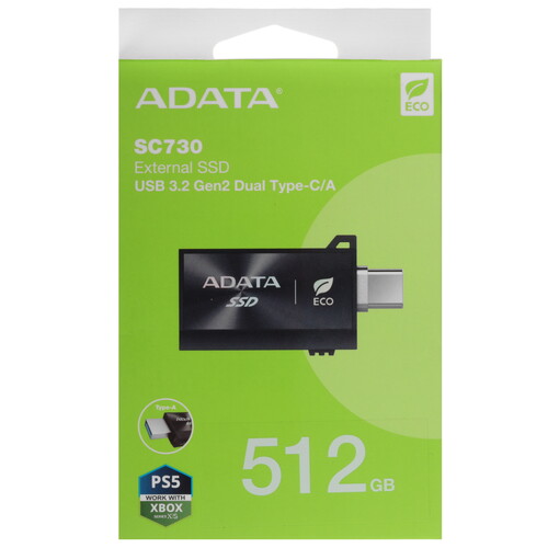 Купить 512 ГБ Внешний SSD ADATA SC730  5631667. Характеристики, отзывы и цены в Донецке