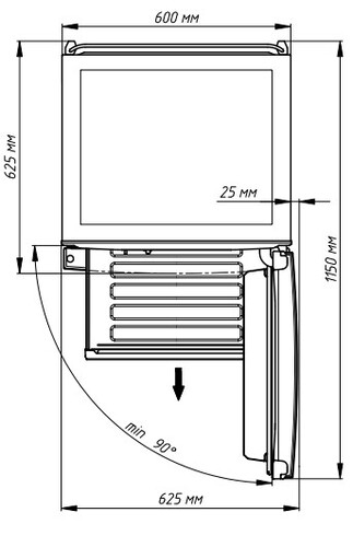 Купить Холодильник с морозильником   Бирюса H6149 красный  9246459. Характеристики, отзывы и цены в Донецке