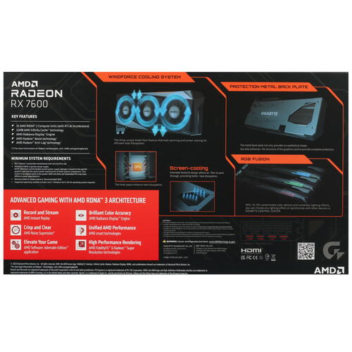 Купить Видеокарта GIGABYTE AMD Radeon RX 7600 GAMING OC  5423691. Характеристики, отзывы и цены в Донецке
