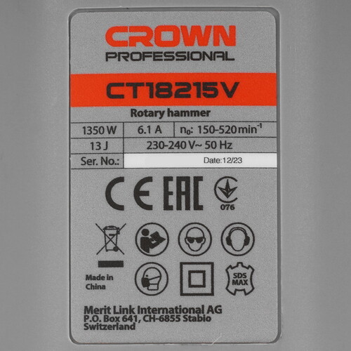 Купить Перфоратор CROWN CT18215V BMC  9288506. Характеристики, отзывы и цены в Донецке