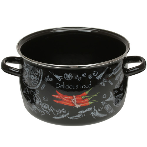 Купить Кастрюля TM Appetite Chilli 5.5 л 18 см черный  4817153. Характеристики, отзывы и цены в Донецке