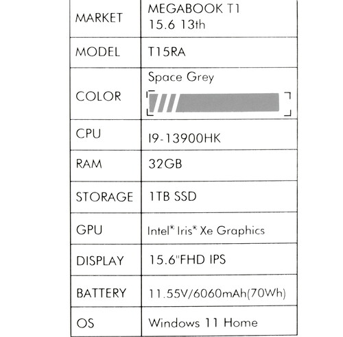 Купить 15.6" Ноутбук Tecno Megabook T15RA серый  5633835. Характеристики, отзывы и цены в Донецке