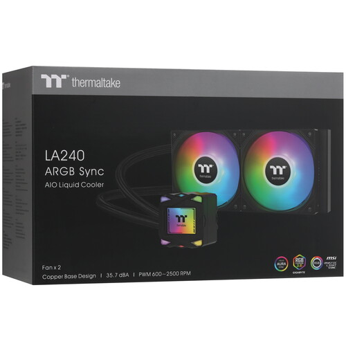 Купить Система охлаждения Thermaltake LA240 ARGB черная  5613471. Характеристики, отзывы и цены в Донецке
