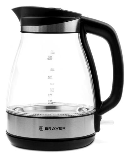 Купить Электрочайник BRAYER 1048BR черный  9905841. Характеристики, отзывы и цены в Донецке