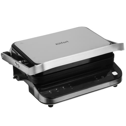 Купить Гриль Kitfort КТ-1682 серебристый  9938606. Характеристики, отзывы и цены в Донецке