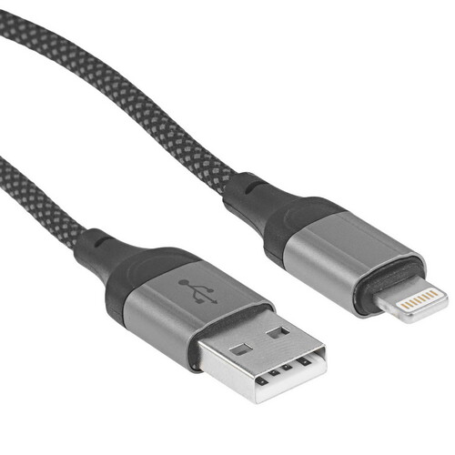 Купить Кабель круглый Hoco Lightning 8-pin - USB 2.0 Type-A черный 1 м  9238232. Характеристики, отзывы и цены в Донецке